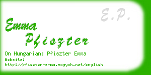 emma pfiszter business card